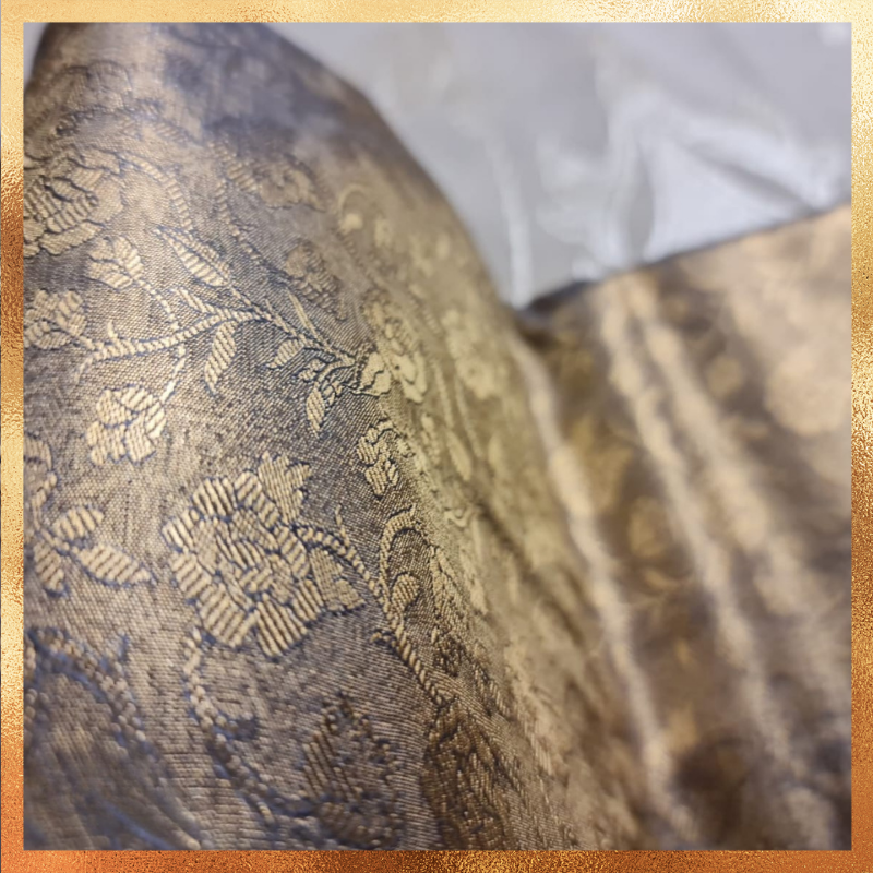 Bridal Kanjivaram Lavendar Mauve body with gold work & golden zari. Perfect for weddings & festive wear. Handpicked collection at The Saree Mahal
