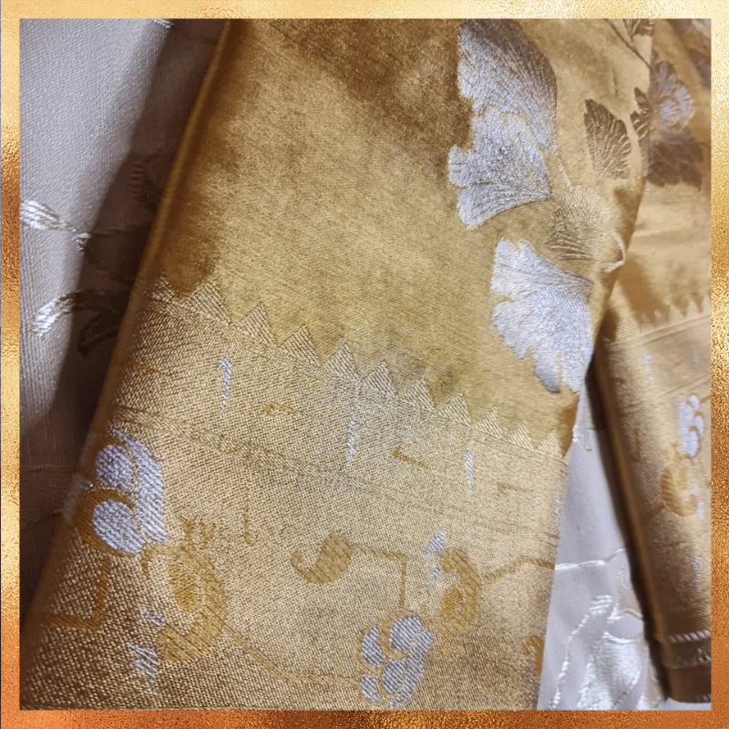 Bridal Kanjivaram Golden body with gold border & golden zari. Perfect for weddings & festive wear. Handpicked collection at The Saree Mahal