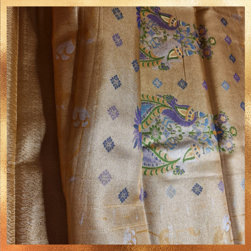 Bridal Kanjivaram Golden body with gold border & golden zari. Perfect for weddings & festive wear. Handpicked collection at The Saree Mahal