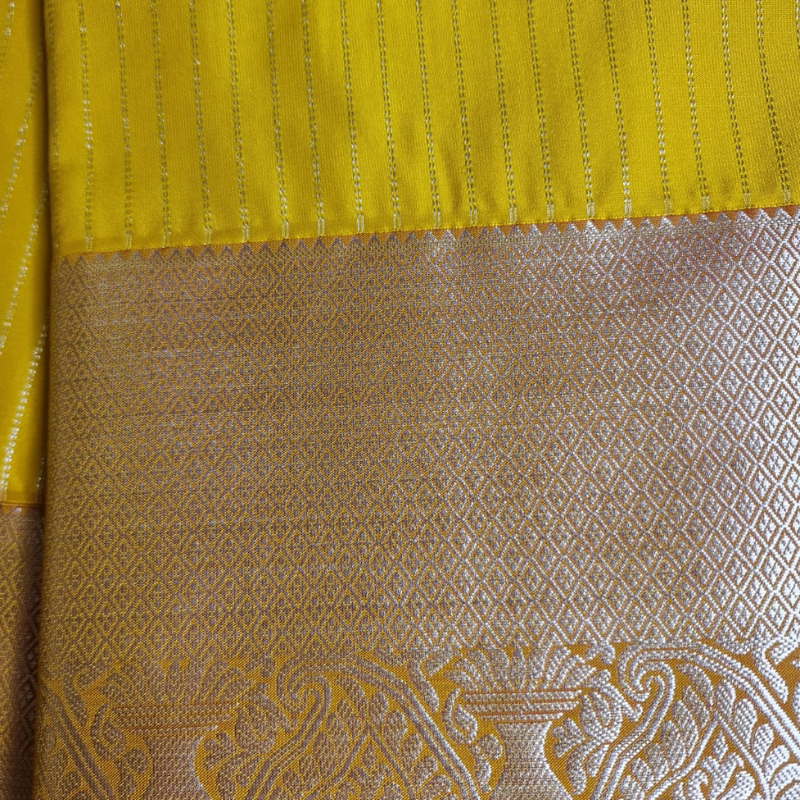 KANCHI SEMI SILK (TSM KSS003) - Yellow-Red-Magenta