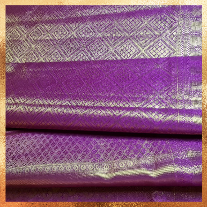 Bridal Kanjivaram Saree in Magenta Color Body with Golden Zari Body & Border