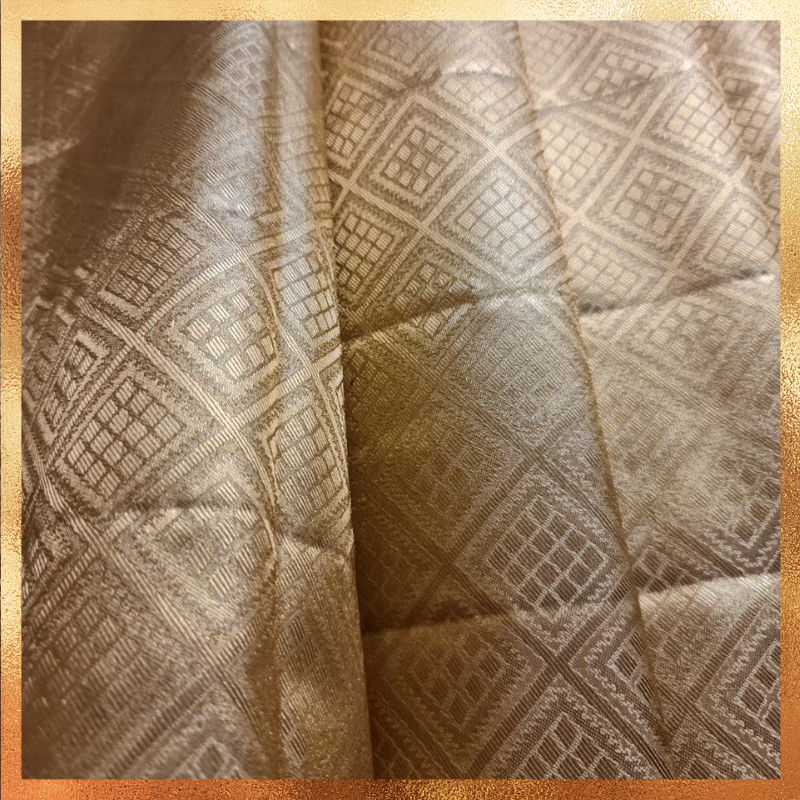 Bridal Kanjivaram Saree in Metallic Gold Color Body with Golden Zari Body & Border