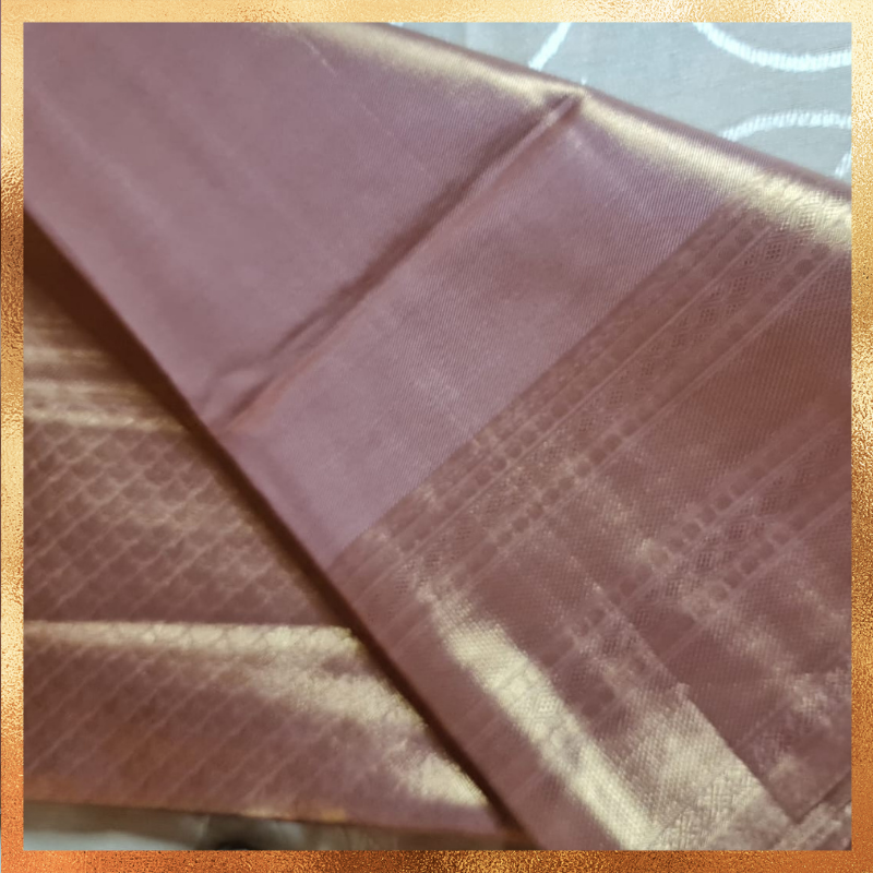 Bridal Kanjivaram Saree in Onion Pink Color Body with Zari Border