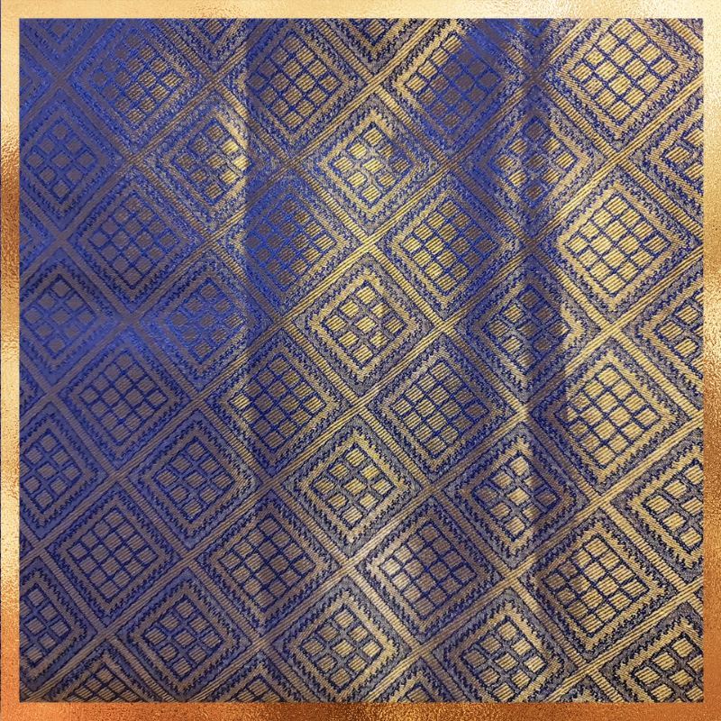 Bridal Kanjivaram Saree in Royal Blue Color Body with Golden Zari Body & Border
