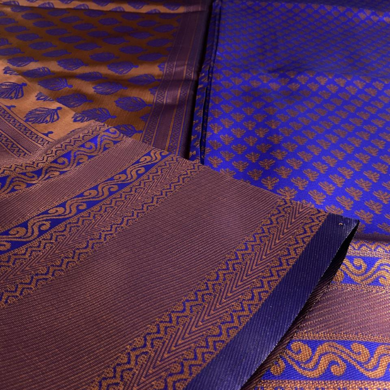 Soft Silk (TSM SS001) : Royal Blue Jacquard