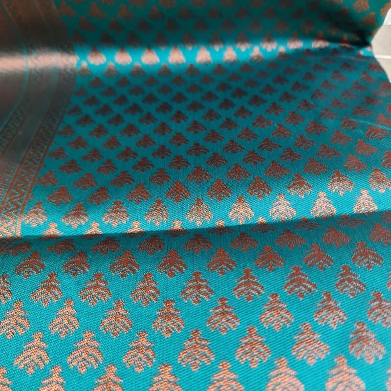 Soft Silk (TSM SS002) : Green Jacquard