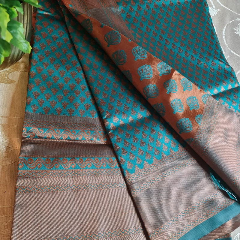 Soft Silk (TSM SS002) : Green Jacquard