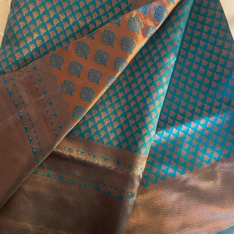 Soft Silk (TSM SS002) : Green Jacquard
