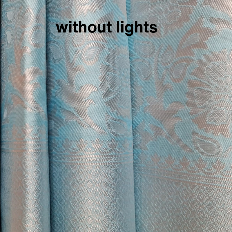 Soft Silk (TSM SS004) : Light Blue Silver Jacquard