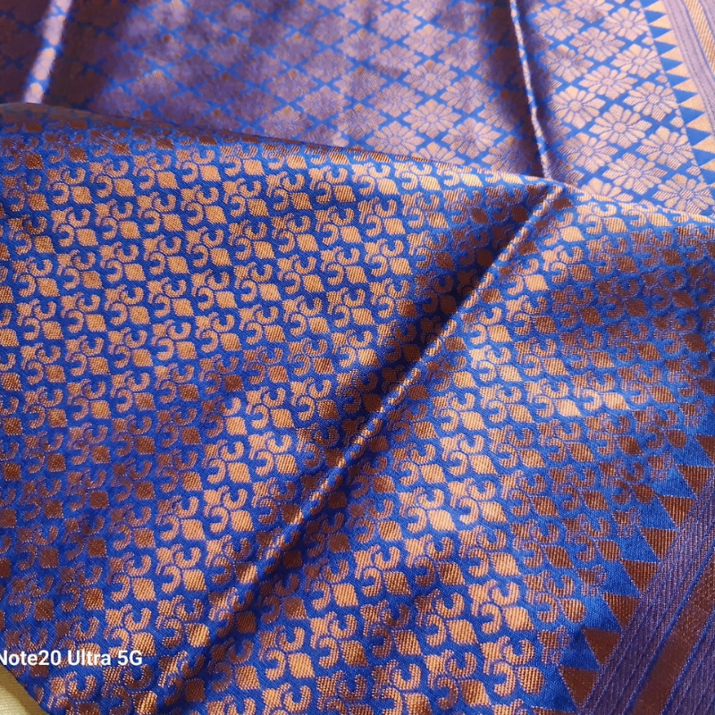 Soft Silk (TSM SS006) : Royal Blue Jacquard