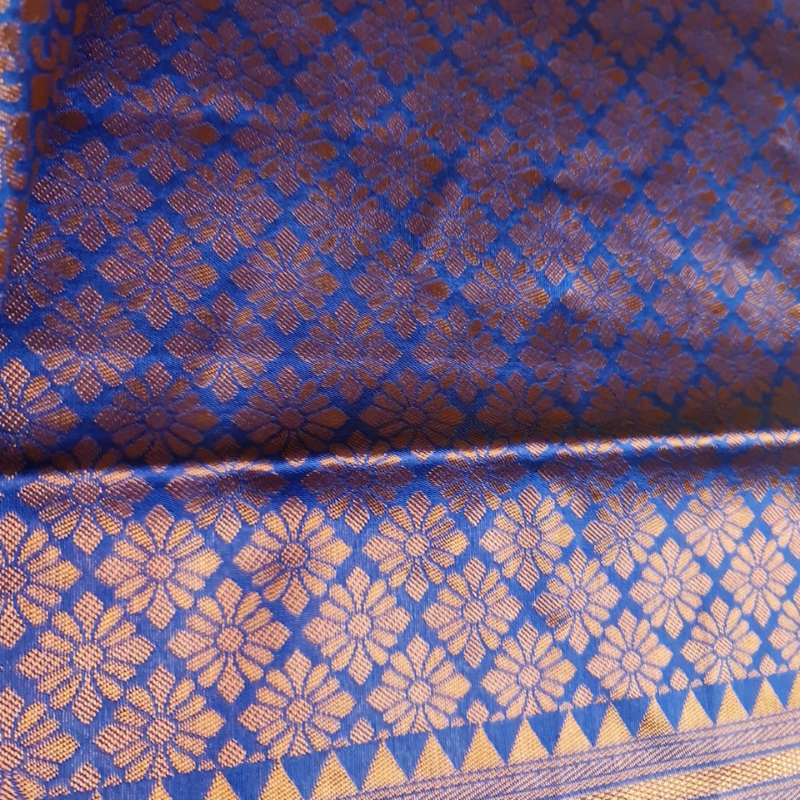 Soft Silk (TSM SS006) : Royal Blue Jacquard