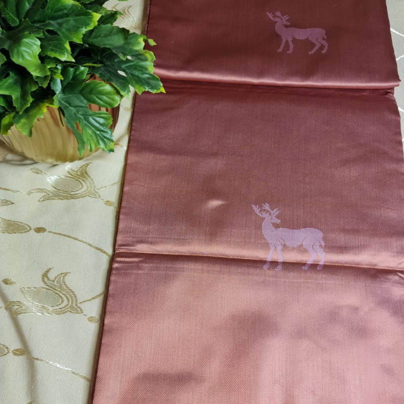 Soft Silk (TSM SS009) : Lavendar Mauve Copper Jacquard