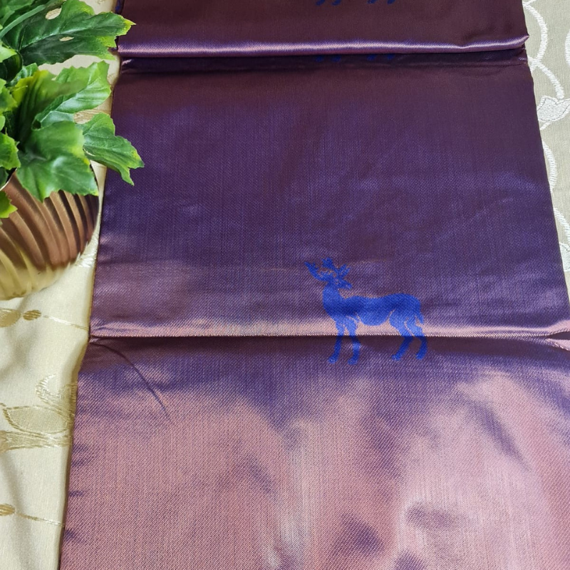 Soft Silk (TSM SS010) : Royal Blue Copper Jacquard
