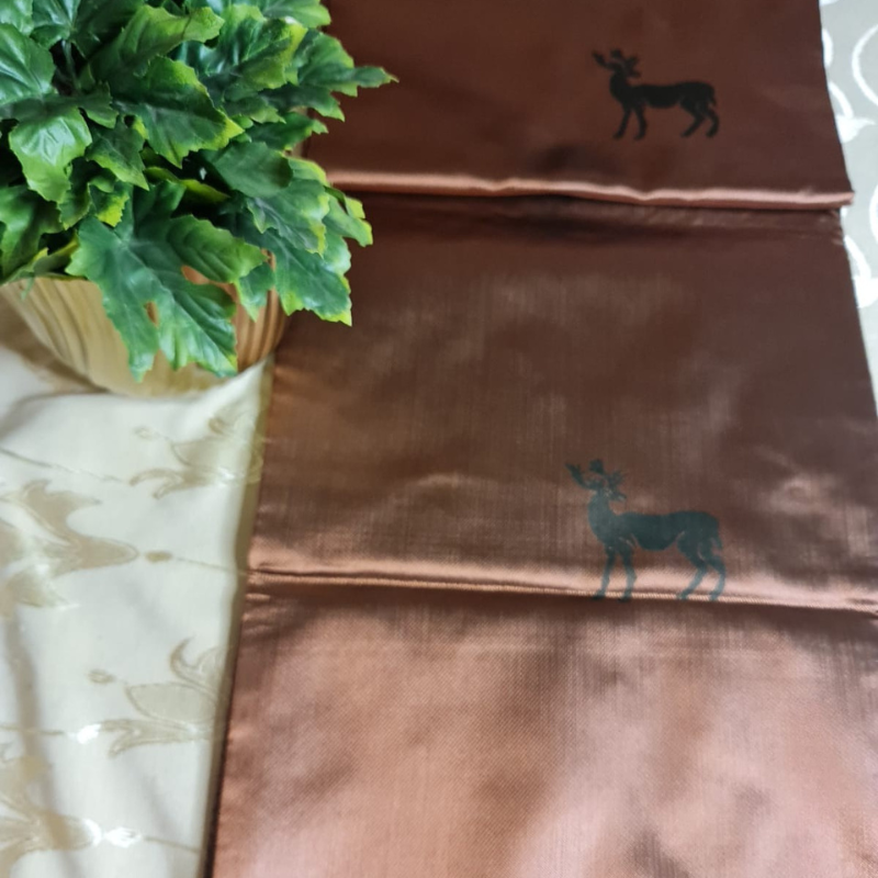 Soft Silk (TSM SS011) : Dark Green Copper Jacquard