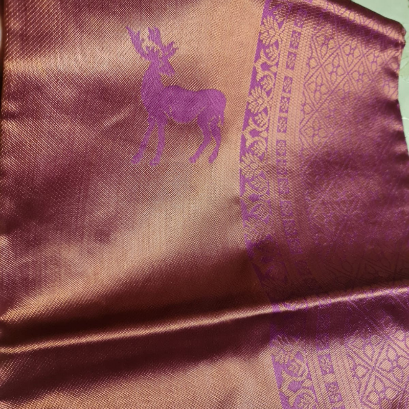 Soft Silk (TSM SS012) : Magenta Copper Jacquard