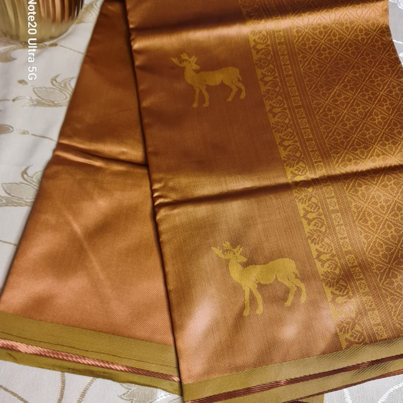 Soft Silk (TSM SS013) : Lime Green Copper Jacquard
