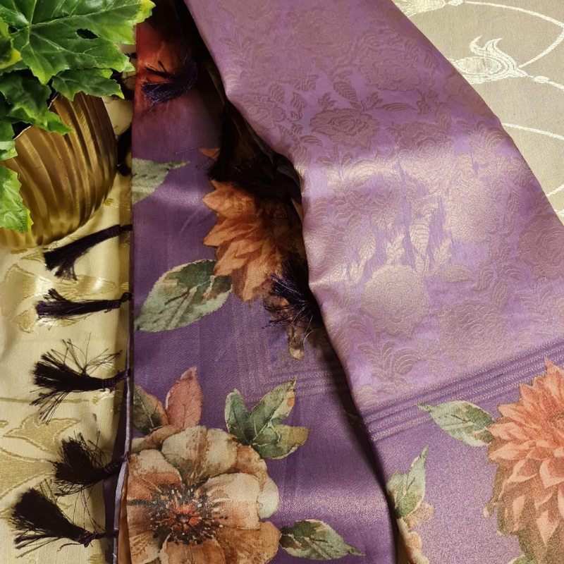 Tissue Silk (TSM TISSUESilk001) : Lavendar Jacquard