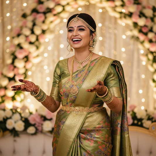 KANJIVARAM (TSM KJ011) - Gold Green