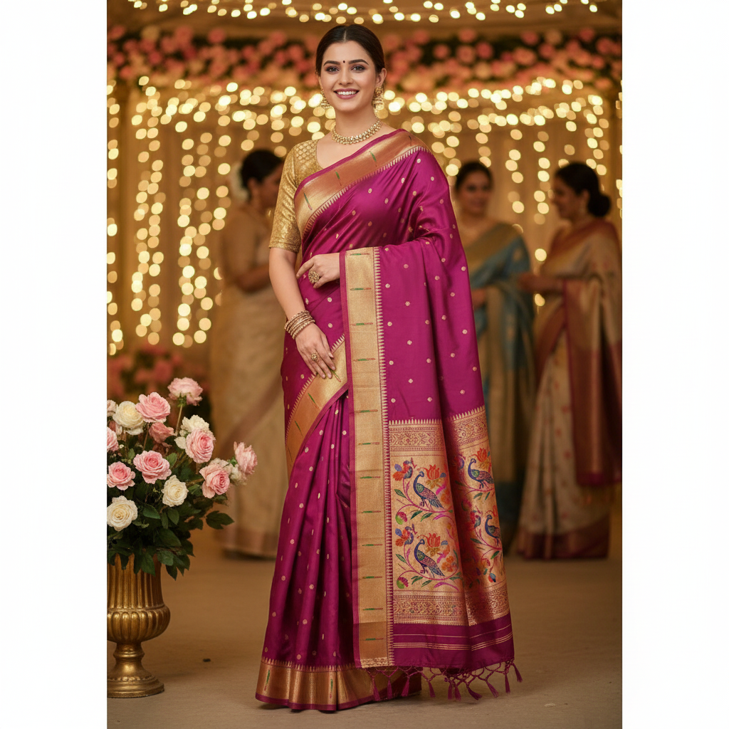 PAITHANI SILK (TSM PT020) - Magenta