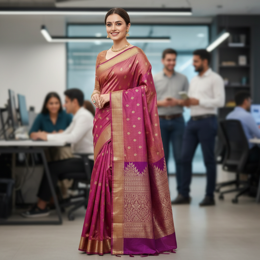 TUSSAR (TSM TussarSILK002) - Magenta