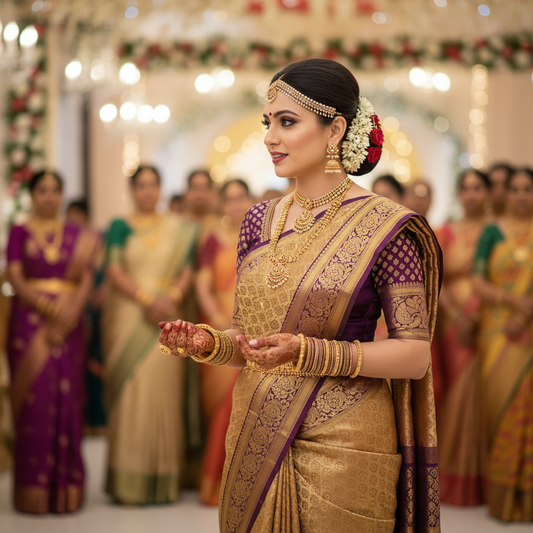 KANJIVARAM (TSM KJ029) - Gold Copper