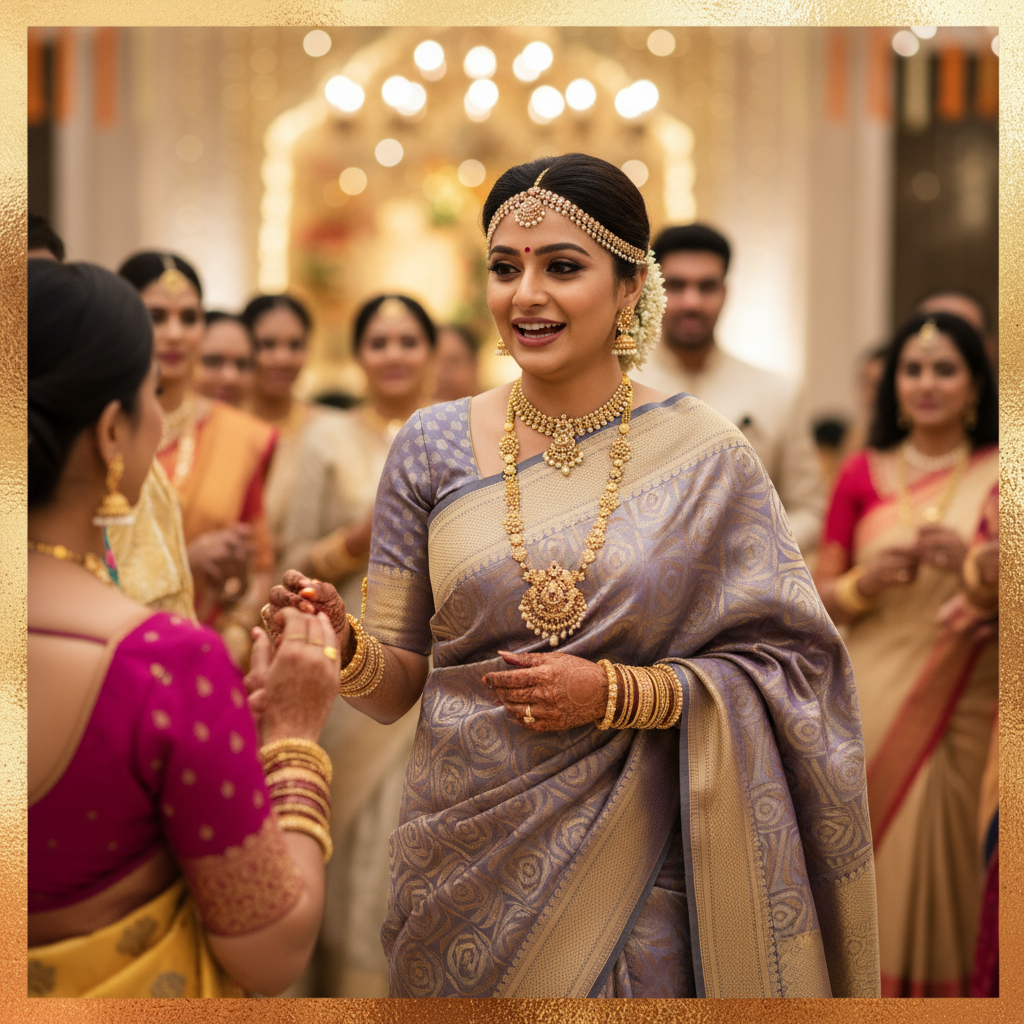 KANJIVARAM (TSM KJ003) – Gold Lavendar