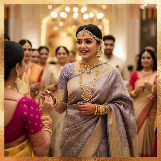 KANJIVARAM (TSM KJ003) – Gold Lavendar