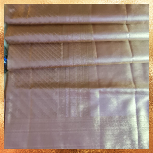 Bridal Kanjivaram Saree in Onion Pink Color Body with Zari Border 