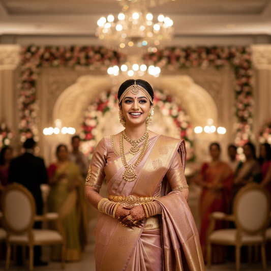 KANJIVARAM (TSM KJ004) - Gold Pink