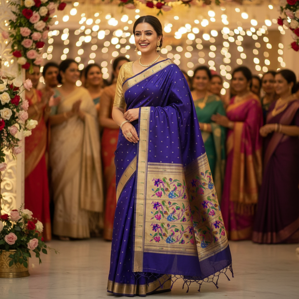 PAITHANI SILK (TSM PT019) - Royal Blue