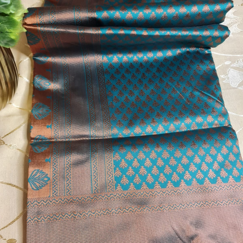 Soft Silk (TSM SS002) : Green Jacquard