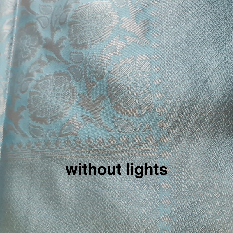 Soft Silk (TSM SS004) : Light Blue Silver Jacquard