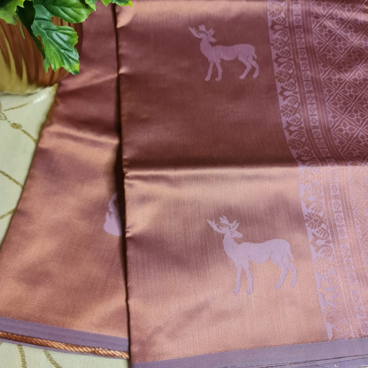 Soft Silk (TSM SS009) : Lavendar Mauve Copper Jacquard