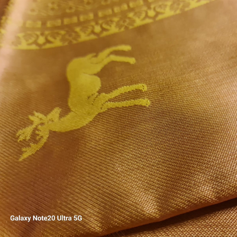 Soft Silk (TSM SS013) : Lime Green Copper Jacquard