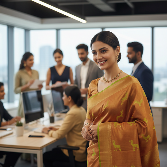 Soft Silk (TSM SS013) : Lime Green Copper Jacquard