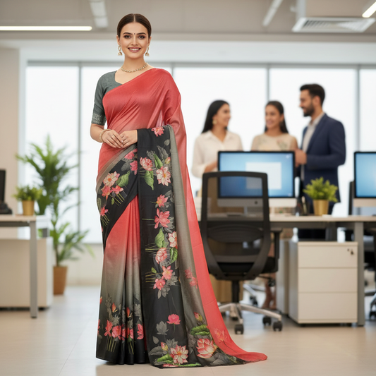 DAILY WEAR (TSM ST003) - Lotus Red-Grey-Black Ombre