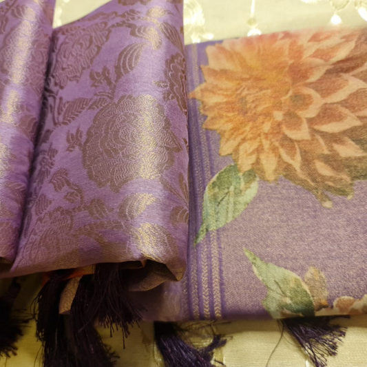 Tissue Silk (TSM TISSUESilk001) : Lavendar Jacquard