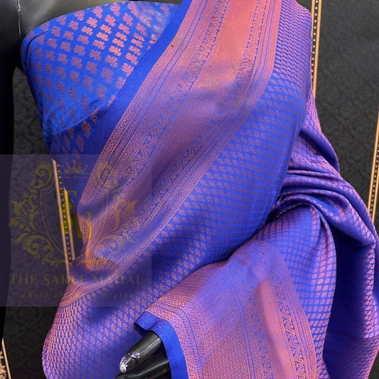 Soft Silk (TSM SS001) : Royal Blue Jacquard