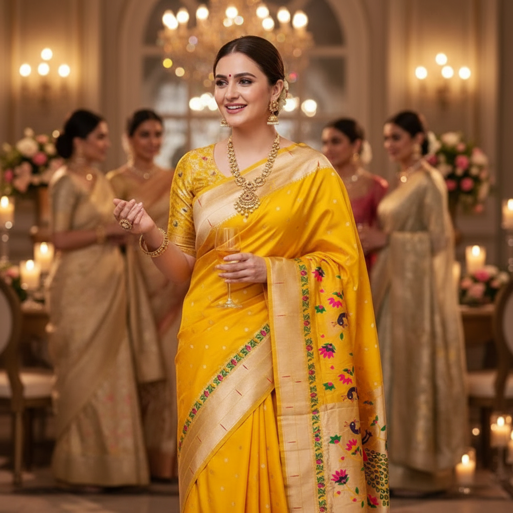 PAITHANI SILK (TSM PT006) - Yellow